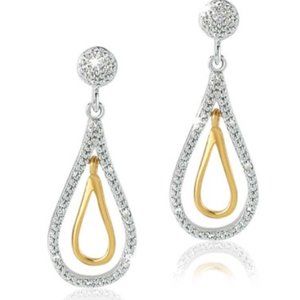 NIB Joyful Tears Diamond & Gold Earrings